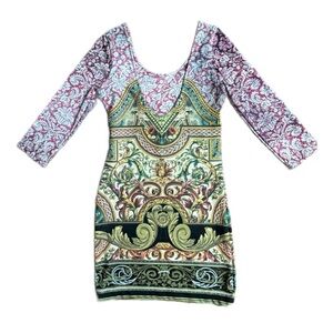 Afghan • Baroque (Italian Art) Print • Red/ Pink/ Gold • Medium • Dress